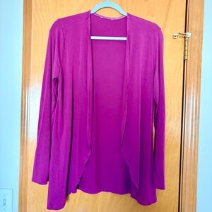 Women's Fuschia Open Front Cardigan - Medium